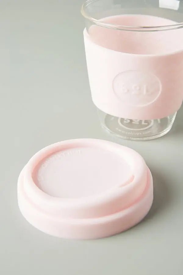 Reusable To-Go Glass & Silicone Cup 16 oz - Perfect Pink - Earth Ahead
