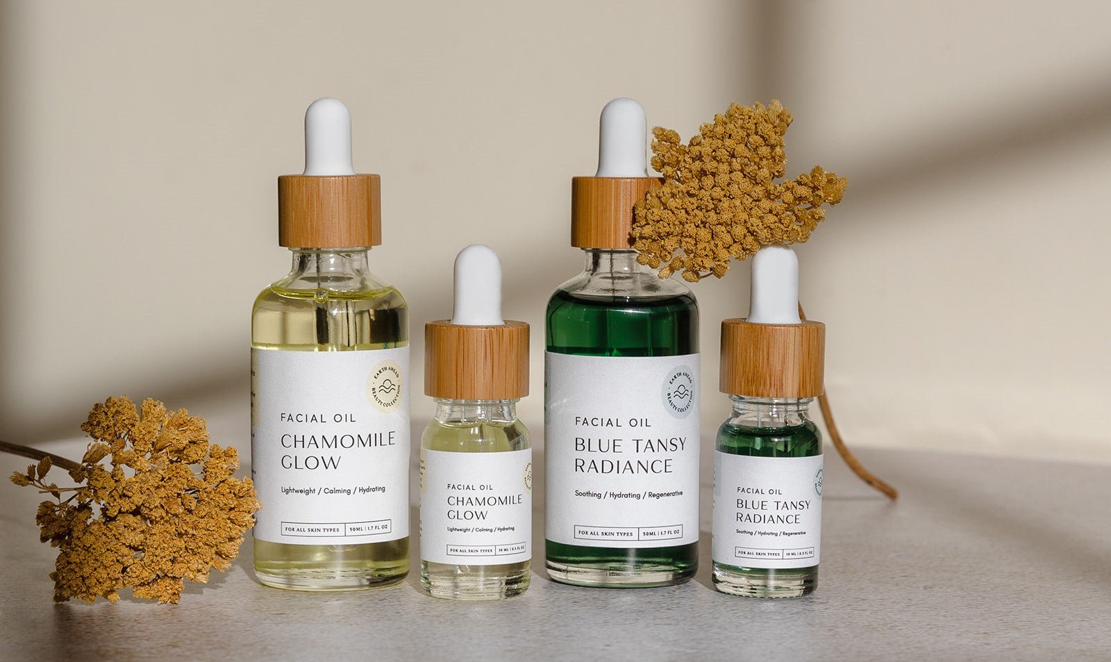 Earth Ahead Facial Oils: Blue Tansy Radiance and Chamomile Glow