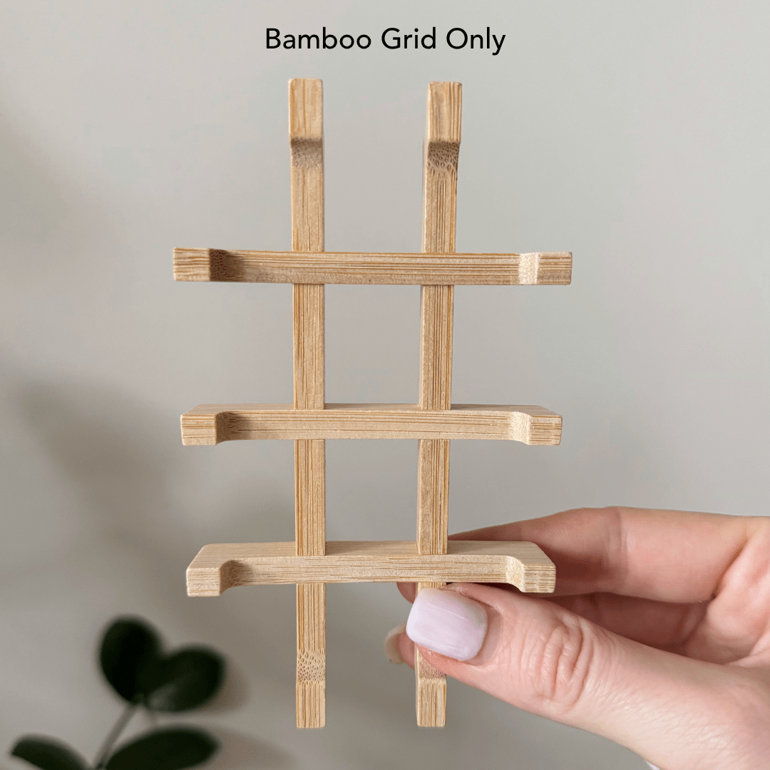 Bamboo Fiber Soap Dish with Draining Grid