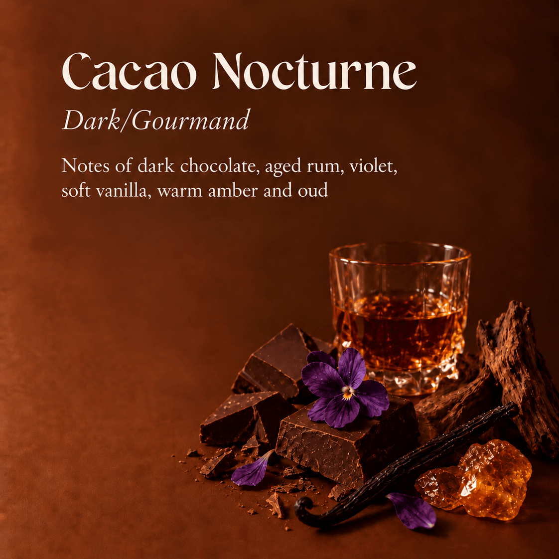 Cacao Nocturne candle fragrance notes