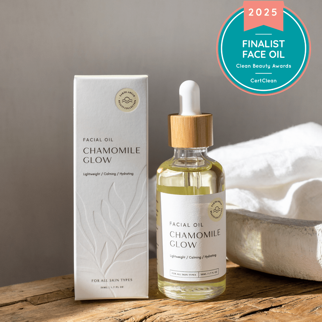 Chamomile facial oil with botanical ingredients — chamomile and lavender