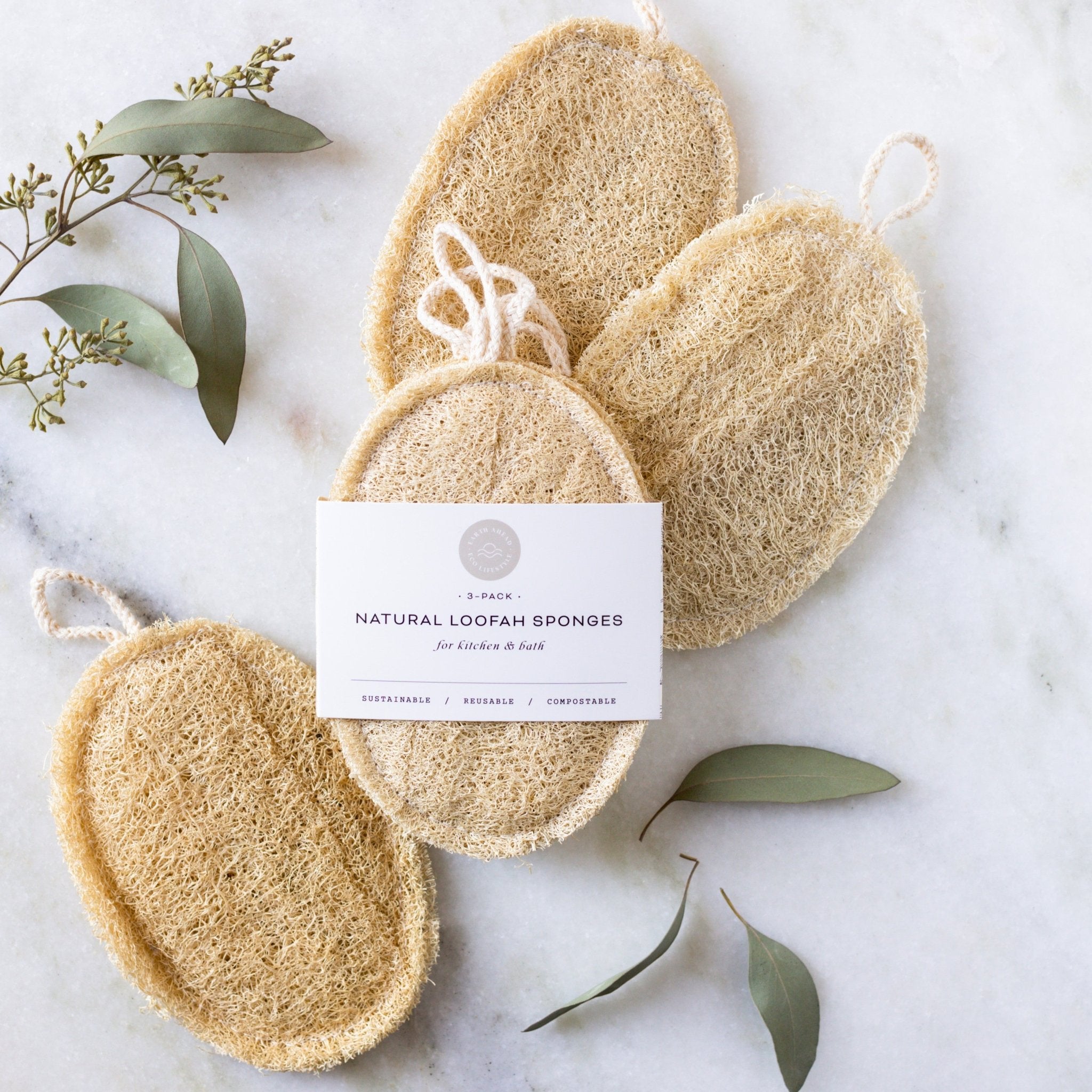 Kitchen Luffa Natural Loofah Sponge – Exfoliating Scrubber | Earth Ahead