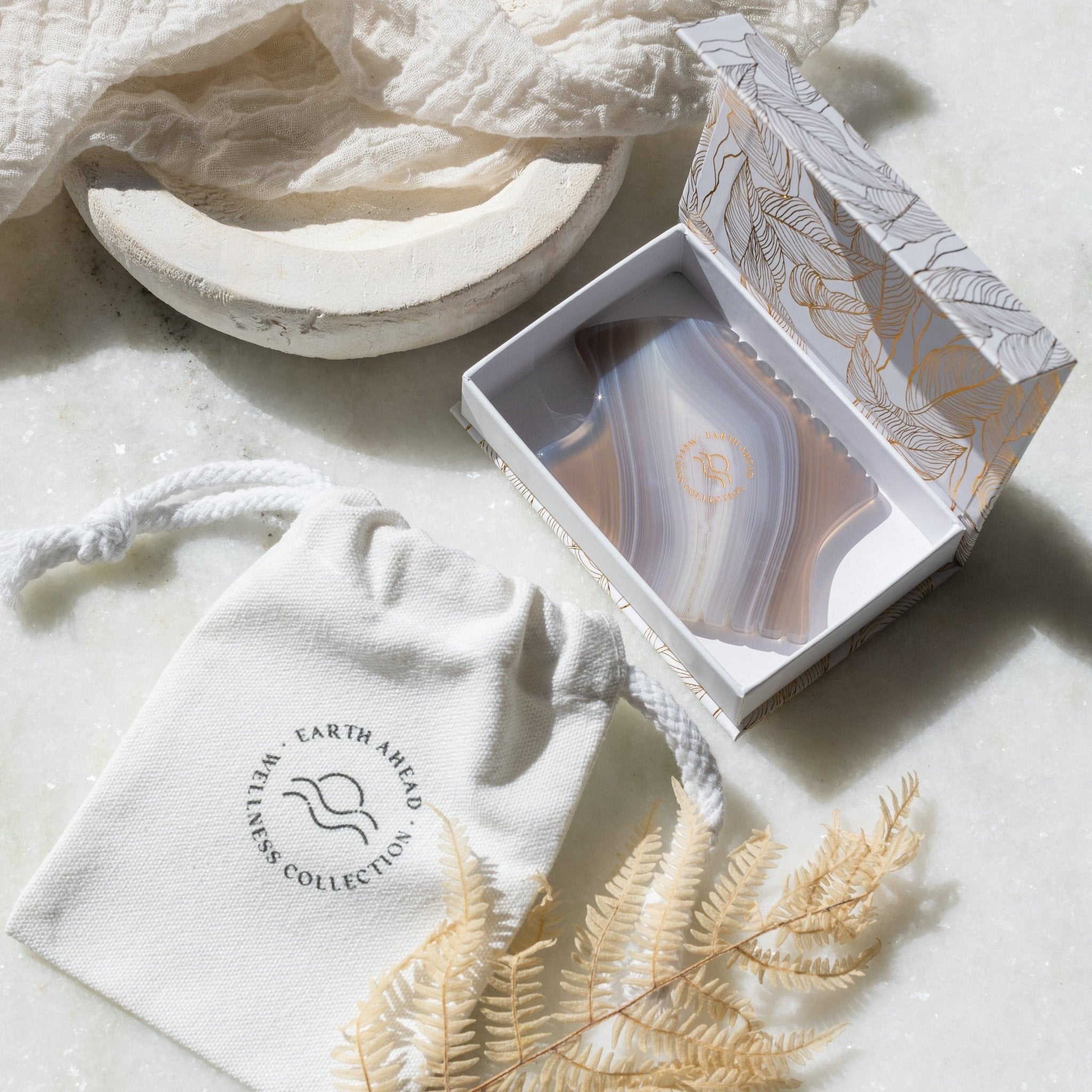 Pele Grey Agate Gua Sha Facial Massage Tool