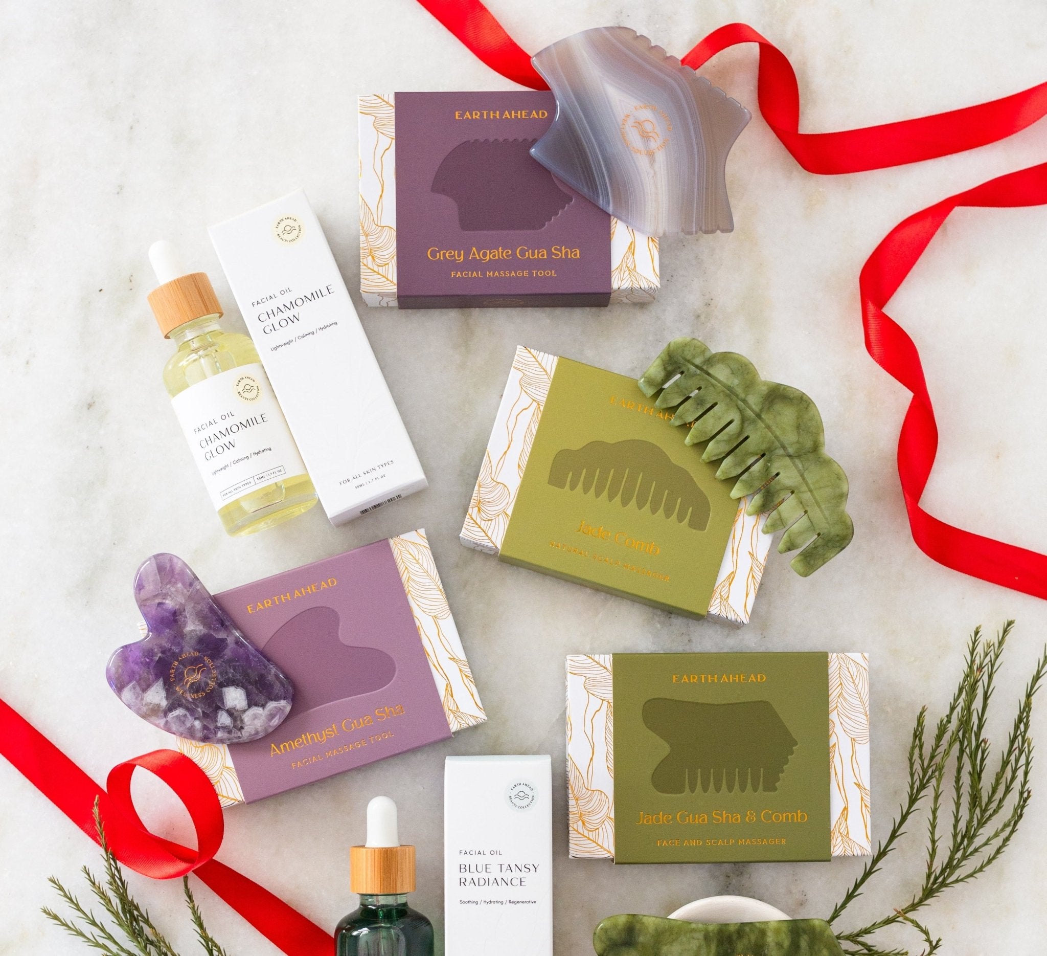 Pele Grey Agate Gua Sha Facial Massage Tool