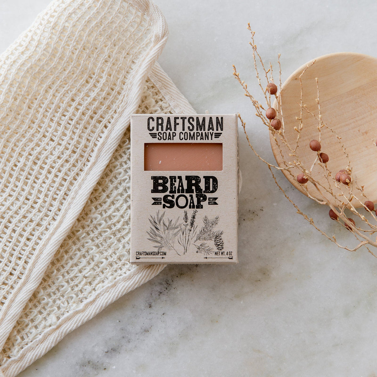 Beard Soap, All-Natural Handmade Bar Soap with Tea Tree, Cedar