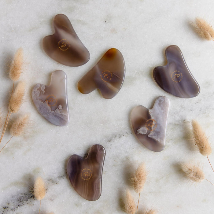 Gua Sha en agate naturelle