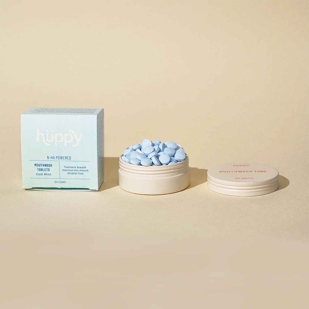 Huppy Mouthwash Tablets - Cool Mint - Earth Ahead