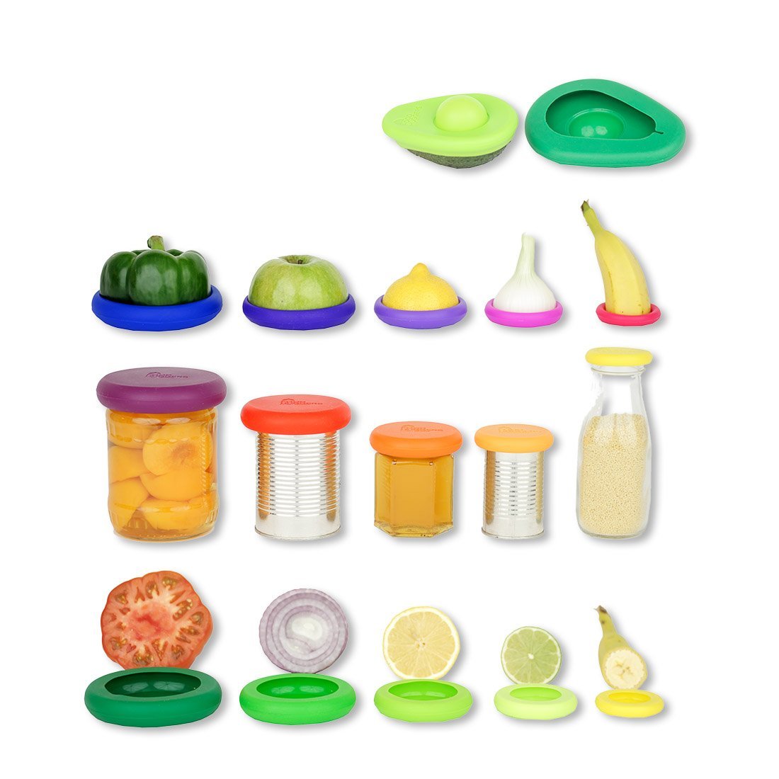 Reusable Silicone Food Huggers 5-Pack