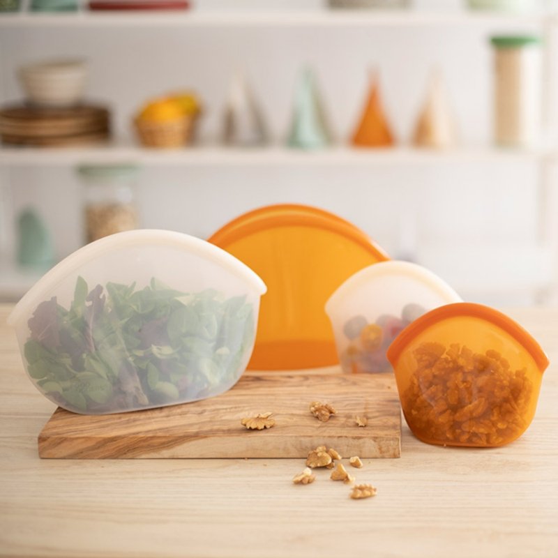 Reusable Silicone Food Storage Bag - Amber - Earth Ahead
