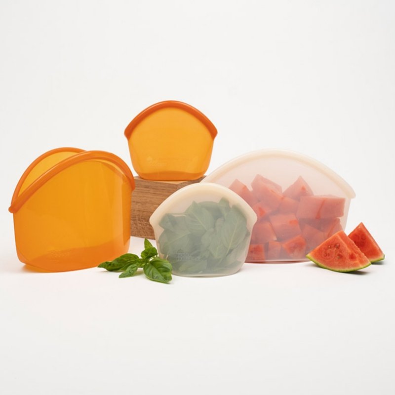 Reusable Silicone Food Storage Bag - Amber - Earth Ahead