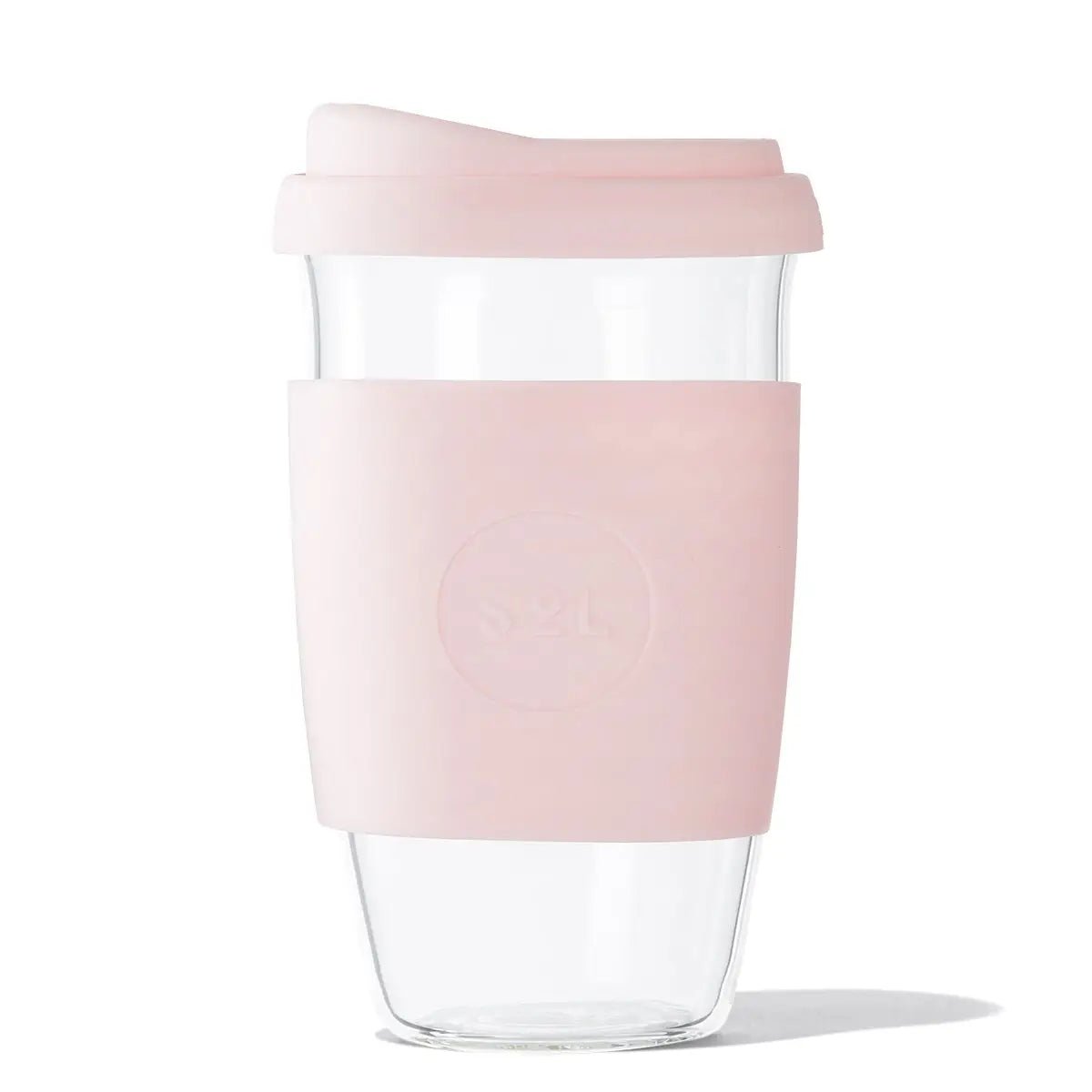 Reusable To-Go Glass & Silicone Cup 16 oz - Perfect Pink - Earth Ahead