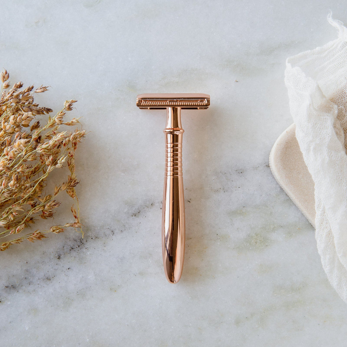 Rose Gold Reusable Safety Razor | Earth Ahead